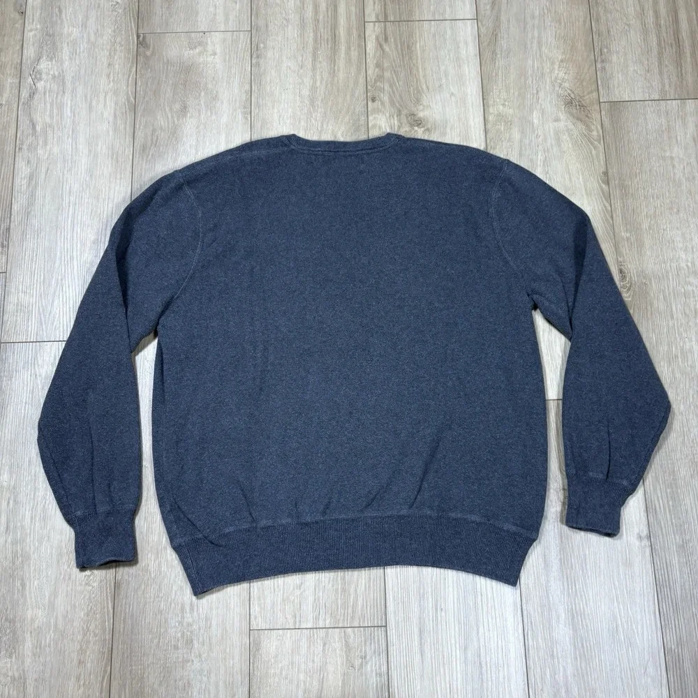 Vintage Polo Ralph Lauren Crewneck Sweater Mens Large Gray Green‎ Pullover